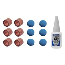 Kit Reparo Para Solas De Tacos De Bilhar Sinuca Celeron Cor Azul Foto mini 1