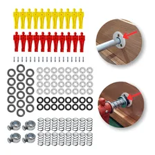 Kit Reparo Pebolim / Tot贸 Passante Platinum Mesa De Pebolim Amarelo E Vermelho Foto mini 1