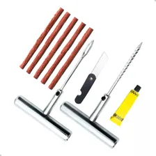 Kit Reparo Pneu 10 Pç Carro Moto Cola Escariador Aplicador Foto  mini 1