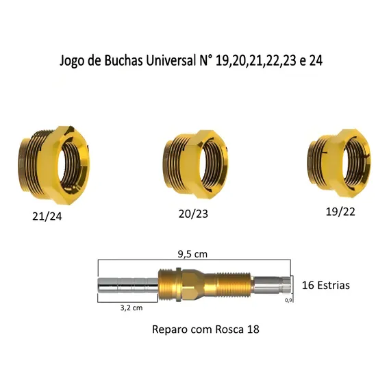 Kit Reparo Salva Registro Pressão Chuveiro Universal Metal Acabamento Cromado Cor Prateado Foto 1