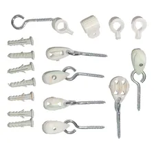 Kit Reposição De Varal De Teto E Corda Não Desfia 15mt Cor Branco Foto mini 4