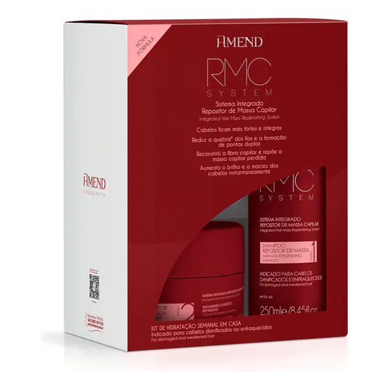 Kit Repositor De Massa Amend Rmc System Hidratação Em Casa Foto 1