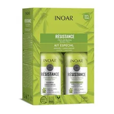Kit Resistance Fibra De Bambu 250ml - Shampoo + Cond. Inoar Foto mini 1
