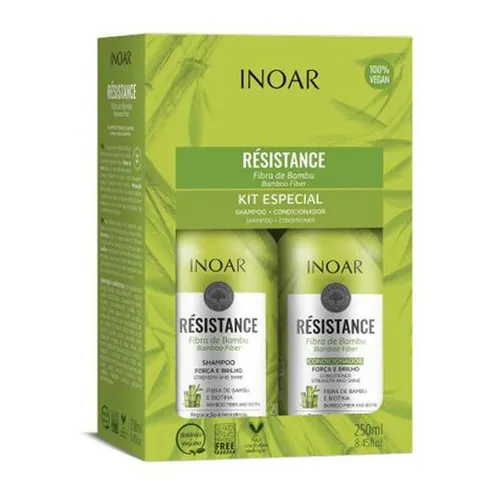 Kit Resistance Fibra De Bambu 250ml - Shampoo + Cond. Inoar Foto 1