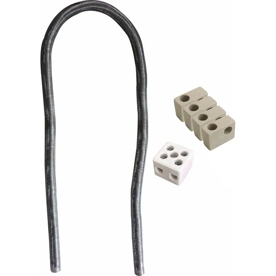 Kit Resistencia De Nickel Cromo 200w + Isoladores Foto 1