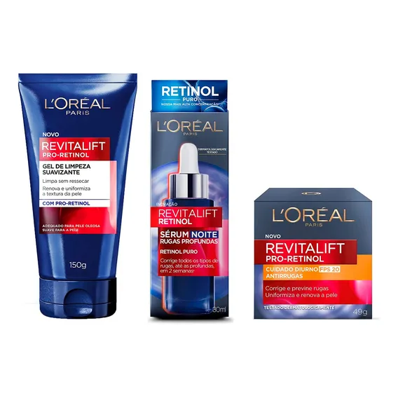 Kit Retinol Antirrugas Revitalift Loréal Paris Completo Foto 1