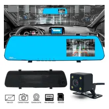 Kit Retrovisor Camera Ré + Sensor Estacionamento Branco 18mm Foto mini 1