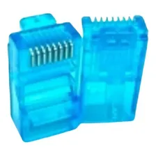 Kit Rj45 Gold Cat5 Macho Cabo Rede Lan Plug 100 Conectores Foto mini 1