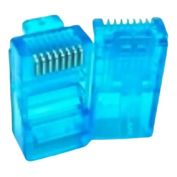 Kit Rj45 Gold Cat5 Macho Cabo Rede Lan Plug 100 Conectores Foto 1