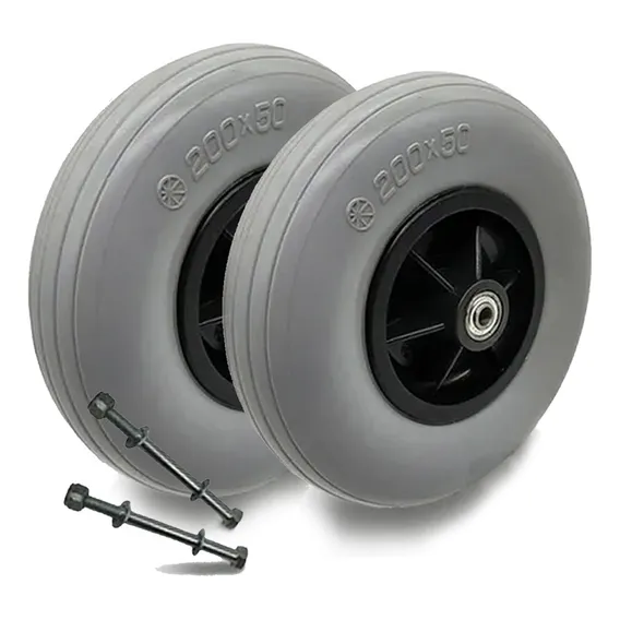 Kit Roda Dianteira 200x50 Maciças Cadeira Rodas Freedom Foto 1