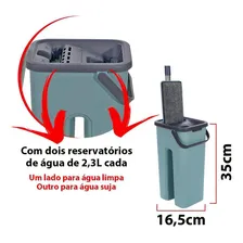 Kit Rodo Mop Flat Mop Limpa Vidros Esfregão Limpeza Foto mini 1