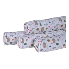Kit Rolinho Protetor Berço 4 Peças Estampados 100% Algodão Cor Bosque Bosque Foto mini 1