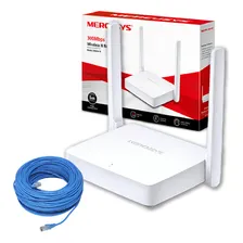 Kit Roteador Mercusys Wireless 300mbps + 15 Metros De Cabo Foto  mini 1
