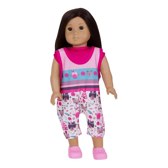 Kit Roupa American Girl E Our Genaration - Jardineira Foto 1