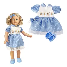 Kit Roupa De Boneca American Girl Vestido Abelhinha Sola 7cm Foto mini  2