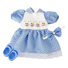 Kit Roupa De Boneca American Girl Vestido Abelhinha Sola 7cm Foto  mini 1
