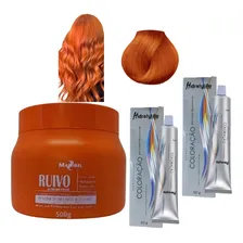 Kit Ruivo 2 Tinta+ 1 Matizador 500gr Mairibel Tom Nº 8.44 Ruivo Acobreado Foto  mini 1