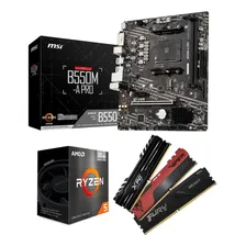 Kit Ryzen 5 5600gt + B550m Msi + 16gb Ddr4 3200mhz Cor Preto Foto mini 1