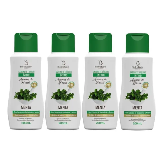 Kit Sabonete Líquido Íntimo Menta 200ml Bio Instinto Foto 1