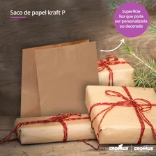 Kit Saco De Papel Kraft Para Delivery Tamanho P 28x19 Cm 50un Foto mini 3