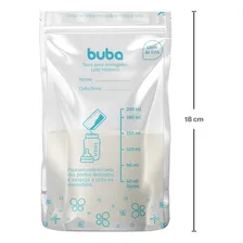 Kit Saco Para Armazenar Leite Materno 25 Unidades 200ml Branco Buba 09923 Foto mini 3