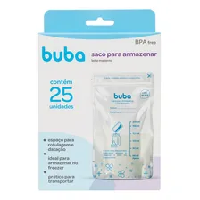 Kit Saco Para Armazenar Leite Materno 25 Unidades 200ml Branco Buba 09923 Foto mini 1