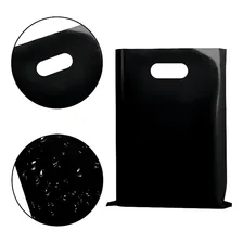 Kit Sacolas Plásticas 15x20|20x30|30x40 - 50 De Cada 150un Cor Preto Liso Foto  mini 1