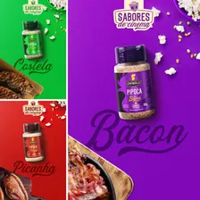 Kit Sais para Pipoca Cantagallo 90g - Sal Temperado para Pipoca, Tempero para Pipoca Foto mini  3