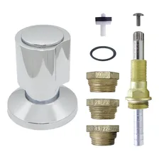 Kit Salva Registro Reparo C/ Acabamento Pressão Chuveiro C40 Acabamento Fosco Cor Cromado Foto mini 1