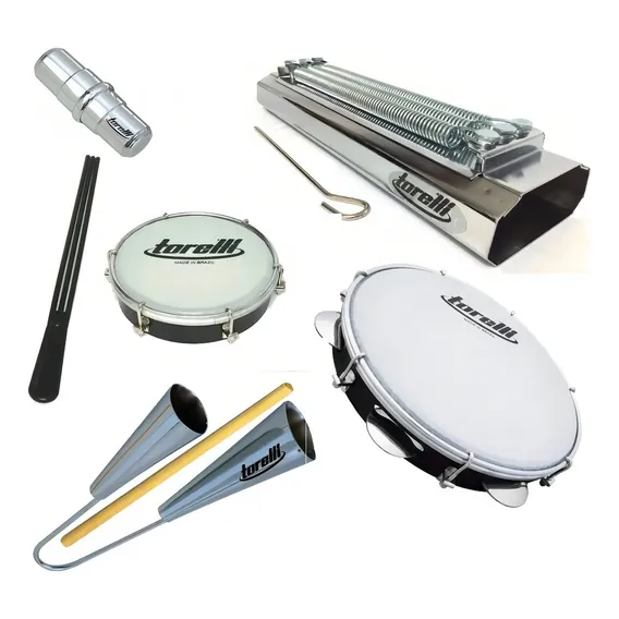 Kit Samba E Pagode Pandeiro Reco Tamborim Agogô Ganza Foto 1