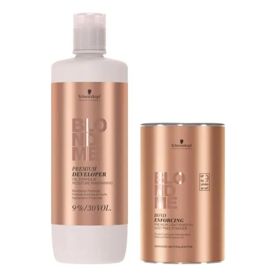 Kit Schwarzkopf Descolorante Blondme 9 NÃveis + Ox 30vol L Foto 1
