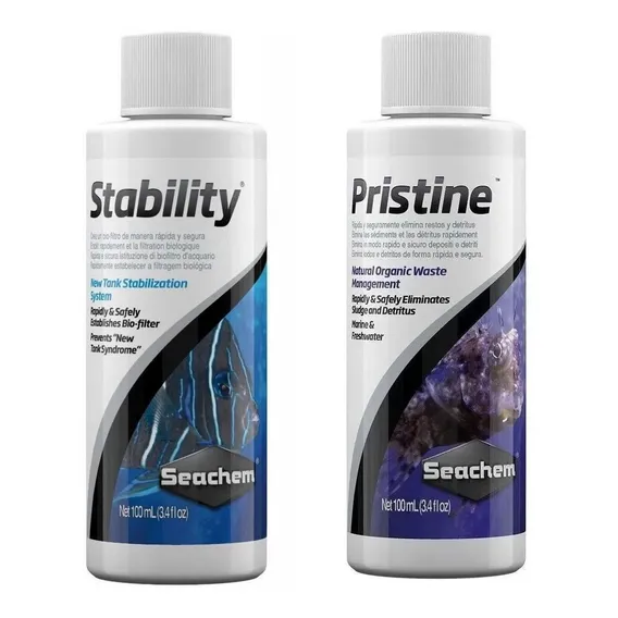 Kit Seachem Stability 100ml + Seachem Pristine 100ml Foto 1