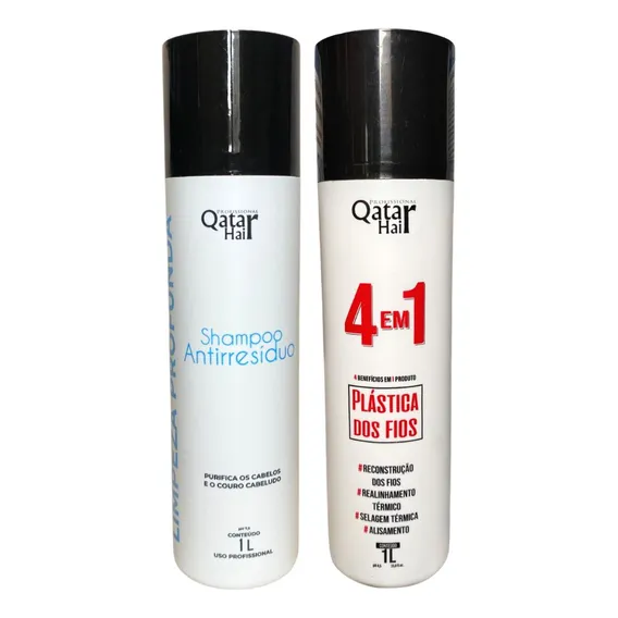 Kit Selagem 4 Em 1 Qatar Hair 2x1litro Foto 1