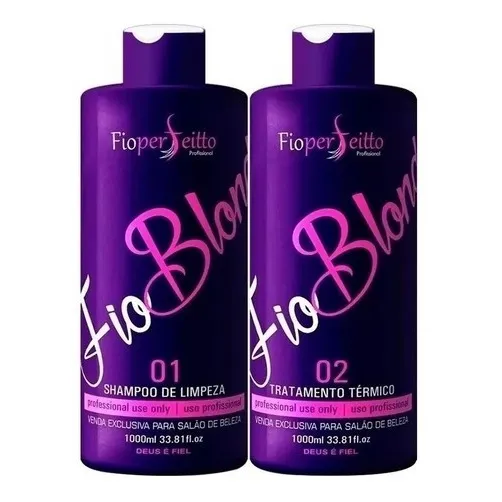 Kit Selagem Plastica Blond Térmica Capilar 1 Litro Foto 1