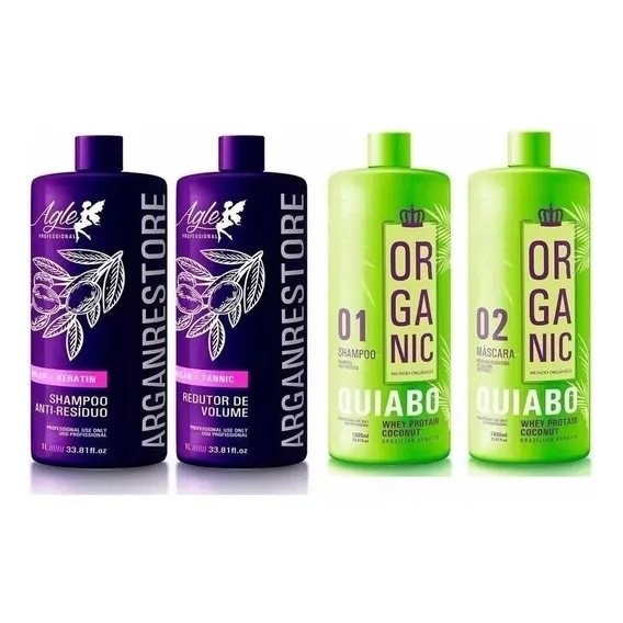 Kit Selagem Quiabo Organic + Definitiva Argan Restore Agle Foto 1