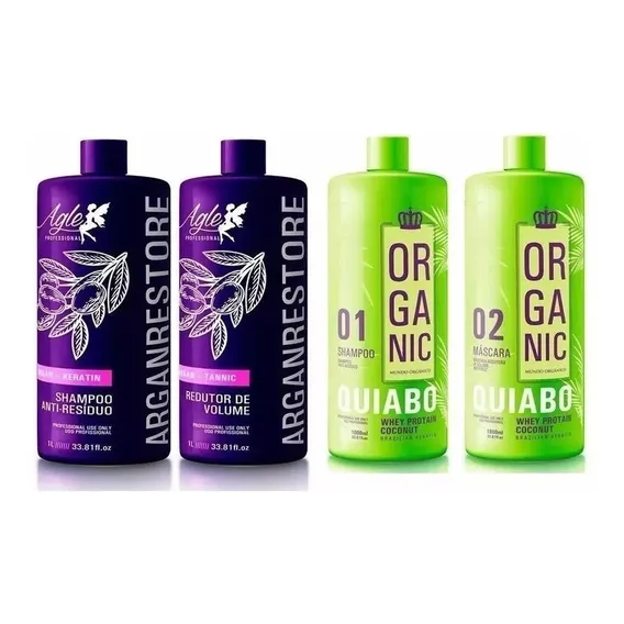 Kit Selagem Termica Quiabo + Kit Escova Argan Restore 100 Foto 1