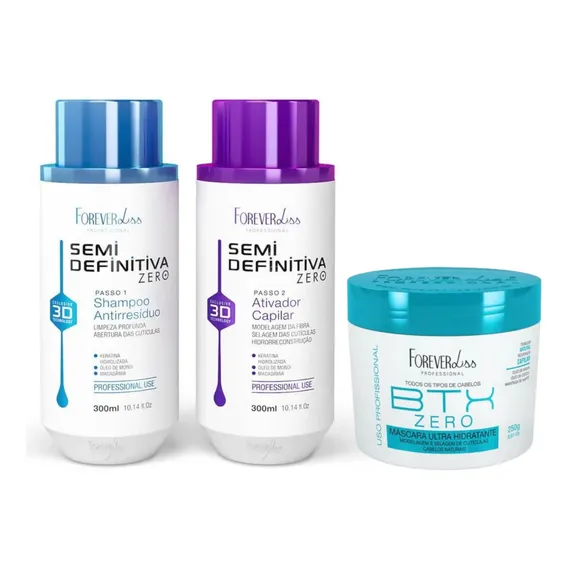 Kit Semi Definitiva 300ml + Botox Btx Zero 250g Forever Liss Foto 1