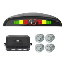 Kit Sensor Estacionamento Ré 4 Sensores Sonoro Display 12v Cor Prata Foto mini 2