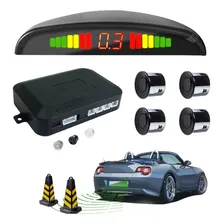 Kit Sensor Estacionamento Ré 4 Sensores Sonoro Display 12v Cor Prata Foto mini 1