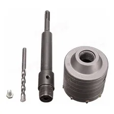 Kit Serra Copo Concreto Widea 70mm Com Encaixe Sds Plus 25cm Foto mini  3
