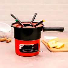 Kit Serviço Fondue Viena Vermelho Esmaltada Foto mini 2
