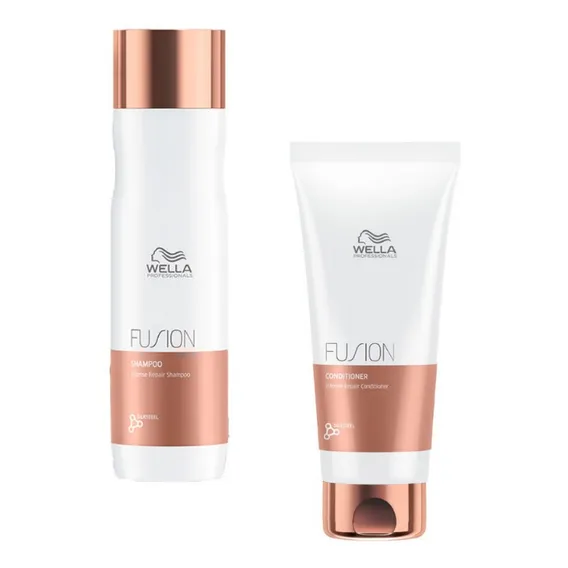 Kit Shampoo 250ml Condicionador 200ml Wella Fusion Repair Foto 1
