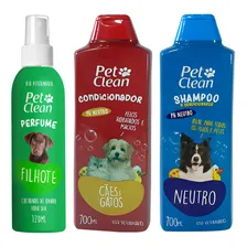 Kit Shampoo 5 Em 1 + Condicionador + Perfume Cães E Gatos Fragrância Filhote Foto  mini 1