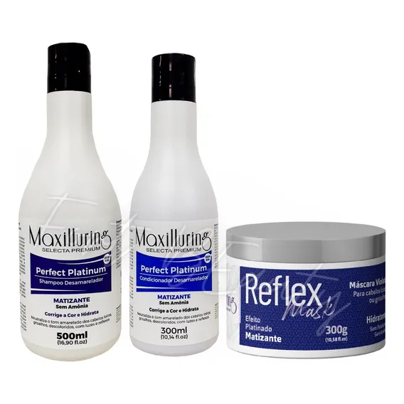 Kit Shampoo 500ml Condicionador 300ml E Máscara 300g Foto 1