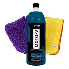 Kit Shampoo Automotivo Moto-v Vonixx - Toalha E Luva Lavagem Foto  mini 1