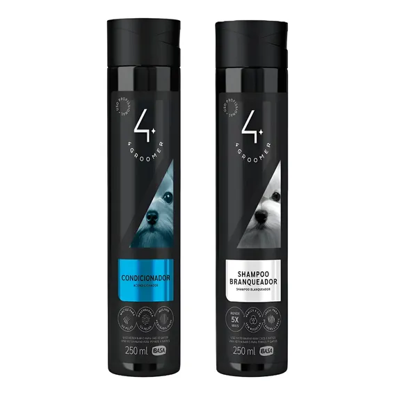 Kit Shampoo Branqueador + Condicionador Profissional 250ml Foto 1