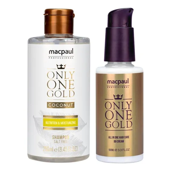 Kit Shampoo Coconut Leave-in Bb-cream Only One Gold Macpaul Foto 1