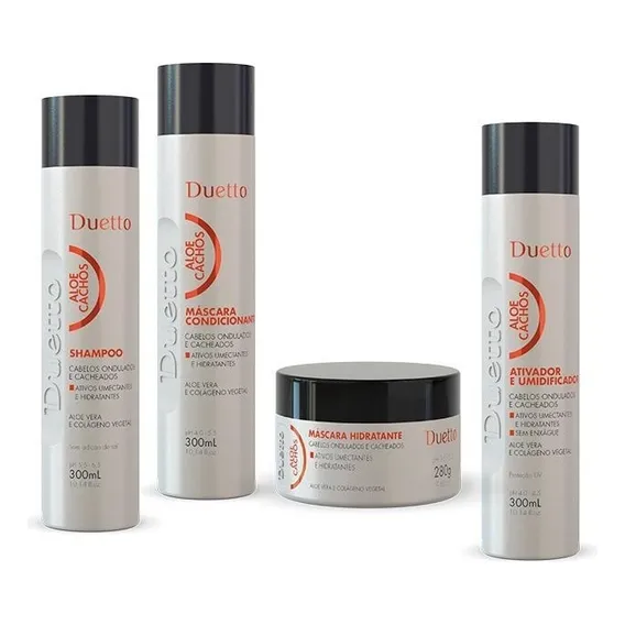 Kit Shampoo + Cond + Máscara + Leave-in Aloe Cachos 280g Foto 1