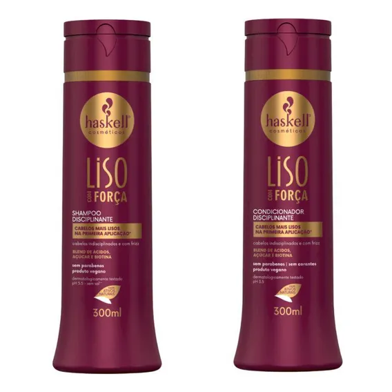 Kit Shampoo + Condicionador 300ml Liso Com Força Foto 1