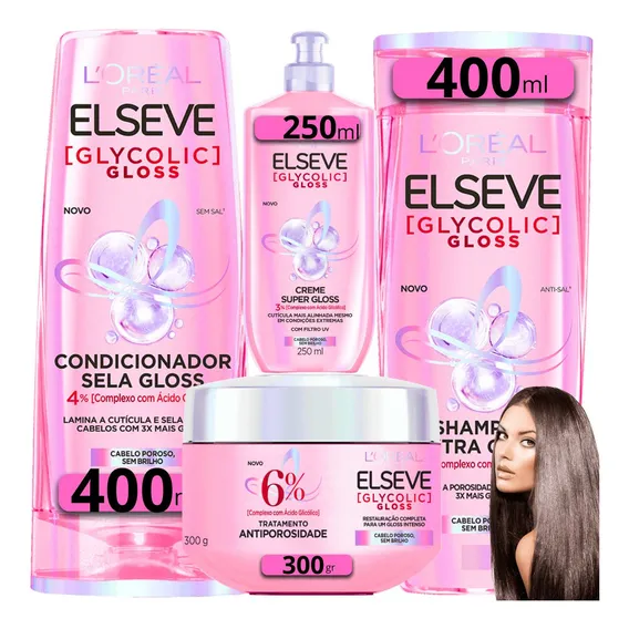 Kit Shampoo Condicionador 400ml Creme Pentear Tratamento Foto 1